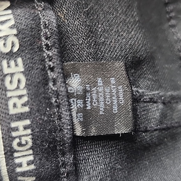 DKNY High Rise Skinny Jeans with Knee Holes - Picture 5 of 7